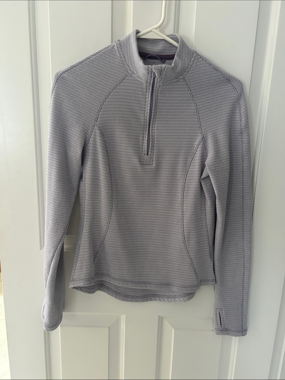 Women's Light purple Quarter-Zip Long Sleeve Pullover